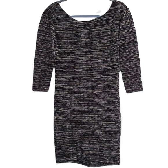 Lily Rose Dress Womens Size XL Gray Blue Sheath Pencil Shimmer Stretch Pullover - Picture 1 of 8